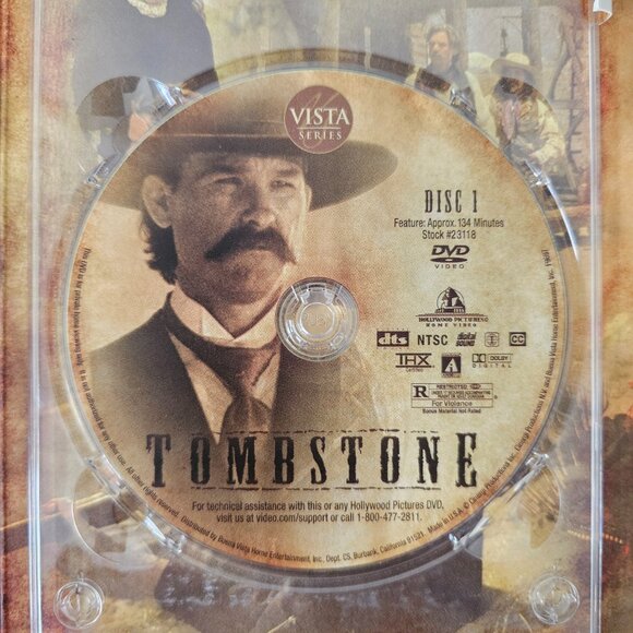 Tombstone DVD 1993 Director's Cut - Kurt Russell, Val Kilmer, Sam Elliott - Picture 3 of 5